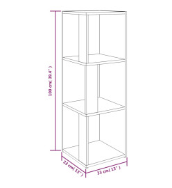 Armoire d'angle Chêne marron 33x33x100 cm Bois d'ingénierie