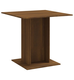 Table à dîner Chêne marron 80x80x75 cm Bois d'ingénierie