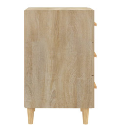 Table de chevet chêne sonoma 40x40x66 cm bois d'ingénierie