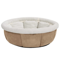 Lit pour chien 59x59x24 cm Beige