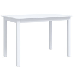 Ensemble de salle à manger 5 pcs Bois d'hévéa Blanc