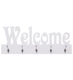 Porte-manteau mural WELCOME Blanc 74x29,5 cm