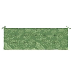 Coussin de banc de jardin motif de feuilles 150x50x3 cm