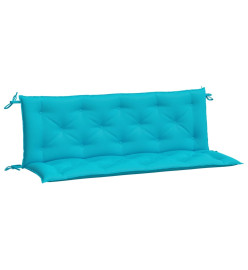 Coussins de banc de jardin lot de 2 turquoise 150x50x7 cm tissu