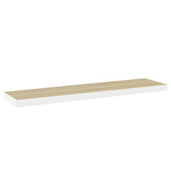 Étagères flottantes 4 pcs Chêne et blanc 90x23,5x3,8 cm MDF