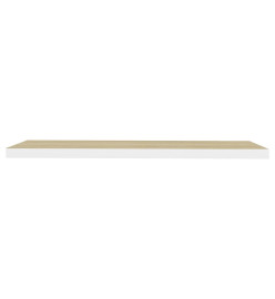 Étagères flottantes 4 pcs Chêne et blanc 90x23,5x3,8 cm MDF