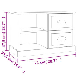 Meuble TV sonoma gris 73x35,5x47,5 cm bois d'ingénierie