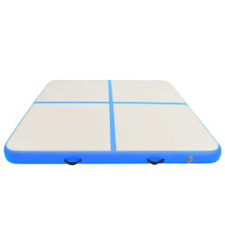 Tapis gonflable de gymnastique avec pompe 200x200x15cm PVC Bleu