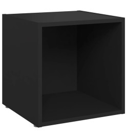 Meubles TV 2 pcs Noir 37x35x37 cm Aggloméré