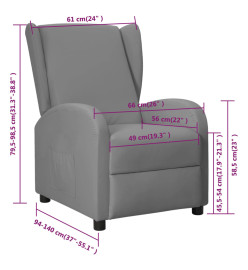 Fauteuil inclinable Gris Similicuir