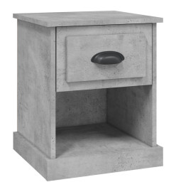 Table de chevet gris béton 39x39x47,5 cm bois d'ingénierie