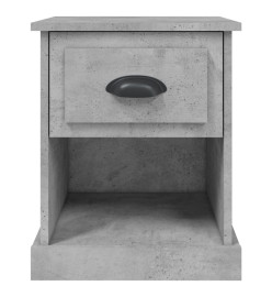 Table de chevet gris béton 39x39x47,5 cm bois d'ingénierie