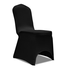 Housses élastiques de chaise Noir 18 pcs