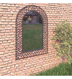 Miroir mural de jardin Voûtée 50 x 80 cm Noir