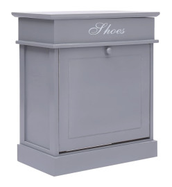 Armoire à chaussures Gris 50 x 28 x 58 cm Bois de Paulownia