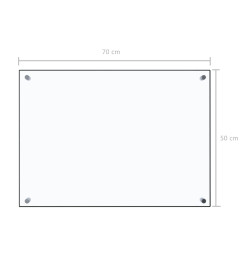 Dosseret de cuisine Transparent 70x50 cm Verre trempé