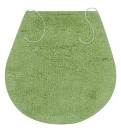 Jeu de tapis de salle de bain 3 pcs Tissu Vert