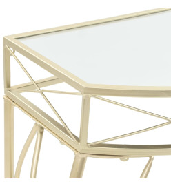 Table d'appoint Style français Métal 82 x 39 x 76 cm Doré