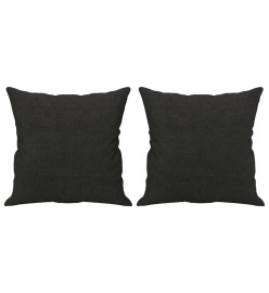 Coussins décoratifs 2 pcs Noir 40x40 cm Tissu