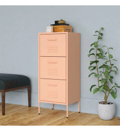 Armoire de rangement Rose 42,5x35x101,5 cm Acier