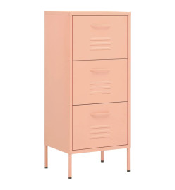 Armoire de rangement Rose 42,5x35x101,5 cm Acier