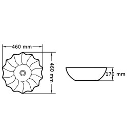 Lavabo 46x17 cm Céramique Blanc