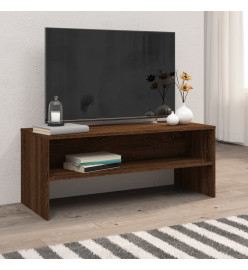 Meuble TV Chêne marron 100x40x40 cm Bois d'ingénierie