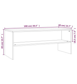 Meuble TV Chêne marron 100x40x40 cm Bois d'ingénierie