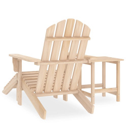 Chaise de jardin Adirondack avec repose-pied et table Sapin
