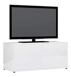 Meuble TV Blanc brillant 80x34x36 cm Aggloméré