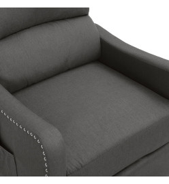 Fauteuil inclinable électrique Gris foncé Tissu