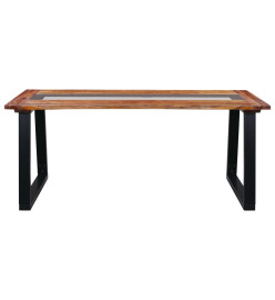 Table de salle à manger 180x90x75 cm Bois d'acacia et verre