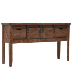 Table console Bois massif de sapin 131 x 35,5  x 75 cm Marron