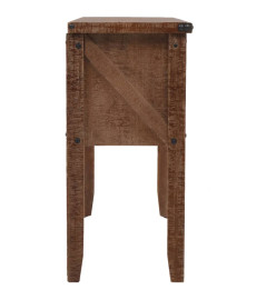 Table console Bois massif de sapin 131 x 35,5  x 75 cm Marron