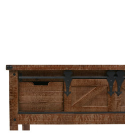 Table console Bois massif de sapin 131 x 35,5  x 75 cm Marron