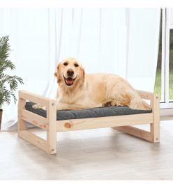 Lit pour chien 75,5x55,5x28 cm Bois de pin solide