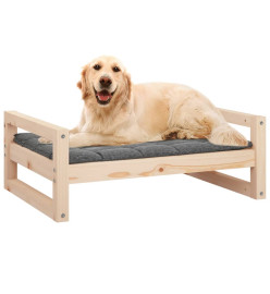 Lit pour chien 75,5x55,5x28 cm Bois de pin solide