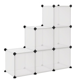 Cubes de rangement 6 pcs Transparent PP