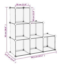 Cubes de rangement 6 pcs Transparent PP