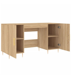 Bureau chêne sonoma 140x50x75 cm bois d'ingénierie