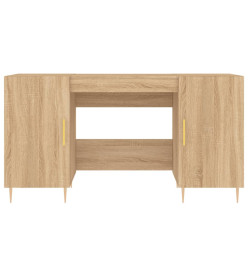 Bureau chêne sonoma 140x50x75 cm bois d'ingénierie