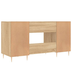 Bureau chêne sonoma 140x50x75 cm bois d'ingénierie