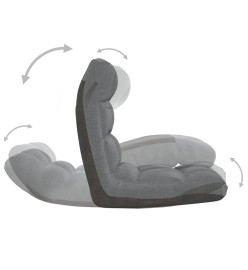 Chaise pliable de sol Gris clair Tissu