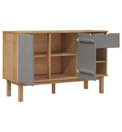 Buffet OTTA Marron et gris 114x43x73,5 cm Bois massif pin