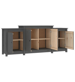 Buffet Gris 164x37x68 cm Bois massif de pin