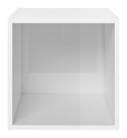 Ensemble de meubles TV 8 pcs Blanc brillant Aggloméré