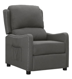 Fauteuil inclinable Gris foncé Tissu