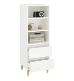 Buffet haut Blanc 40x36x110 cm Bois d'ingénierie