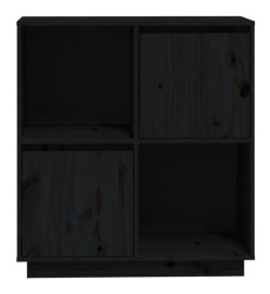 Buffet Noir 74x35x80 cm Bois massif de pin