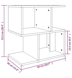 Table de chevet Chêne marron 50x30x51,5 cm Bois d'ingénierie